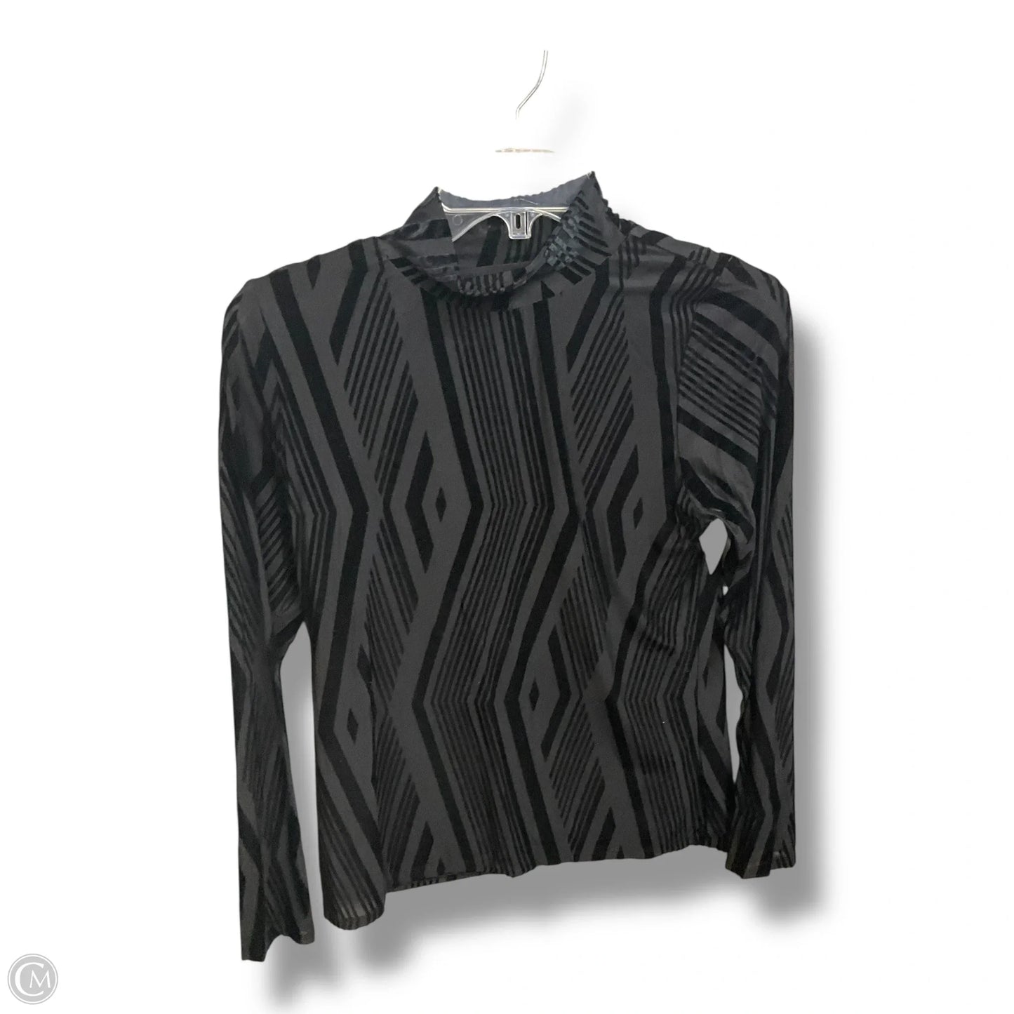 Top Long Sleeve By Bar Iii In Black, Size: L