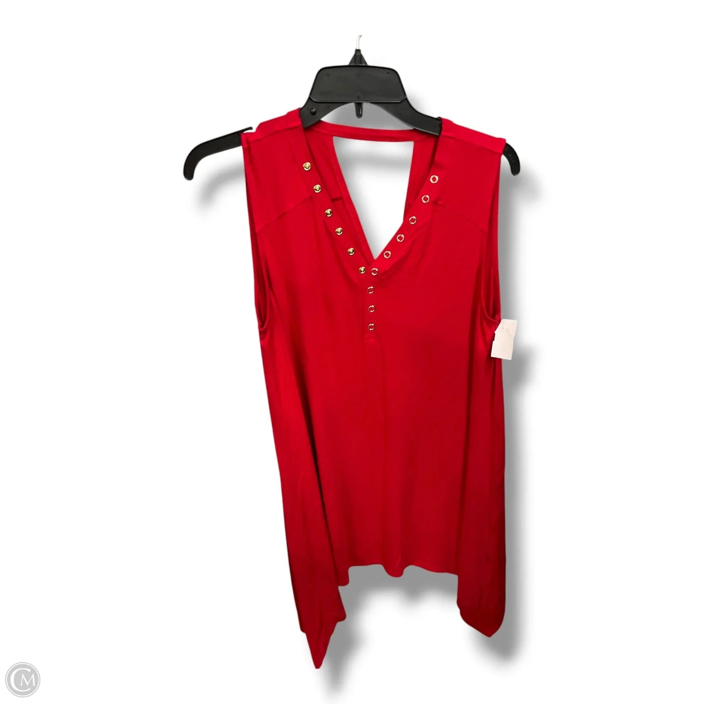 Top Sleeveless By Antthony In Red, Size: M