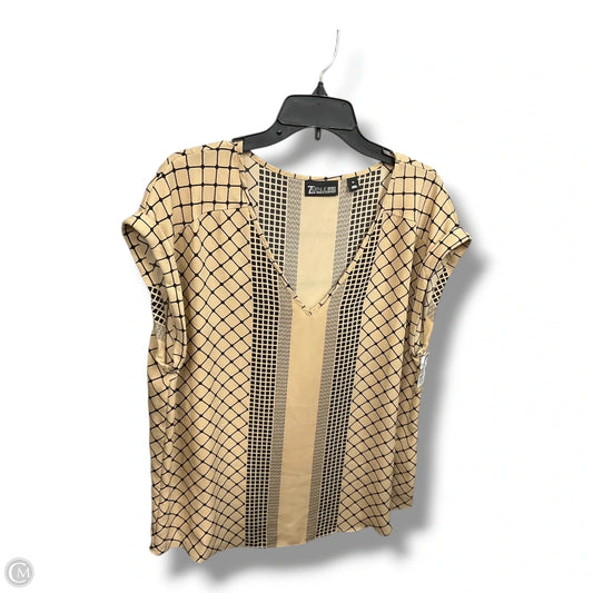 Top Sleeveless By New York And Co In Black & Tan, Size: Xl