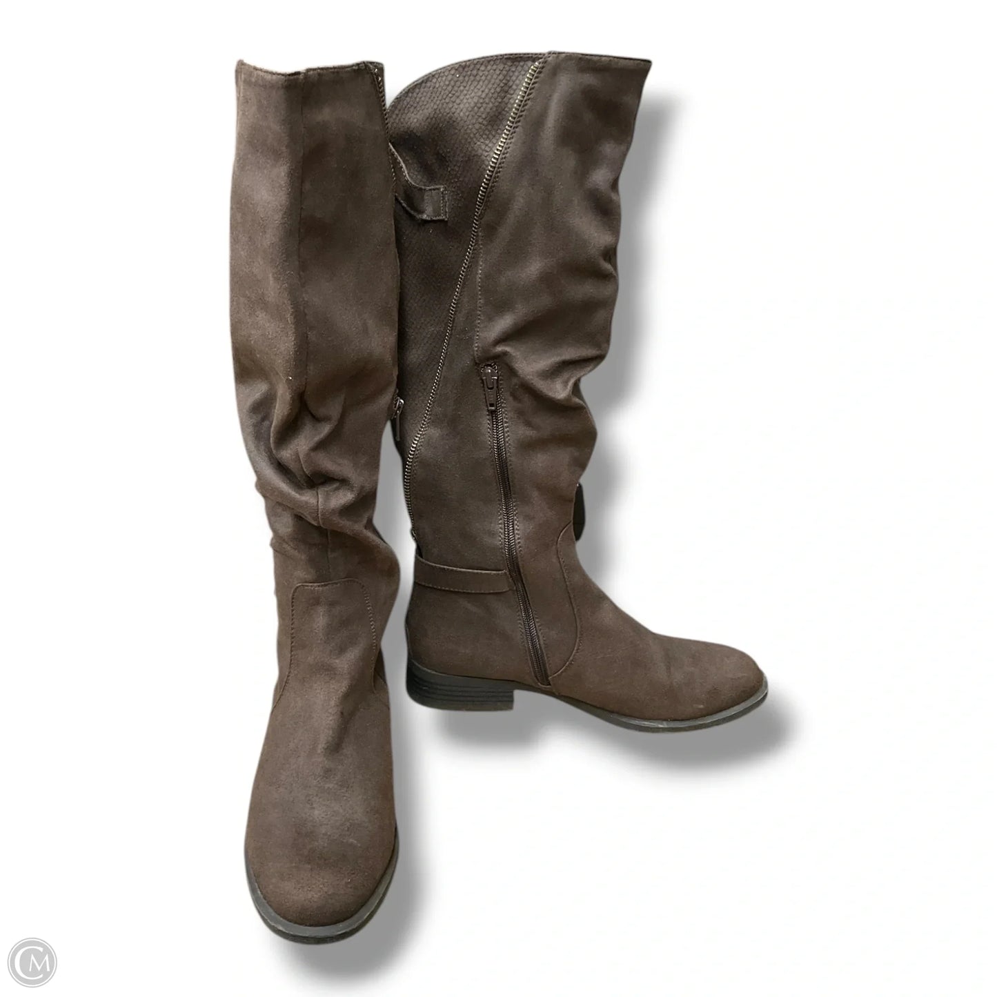 Boots Mid-calf Heels By White Mountain In Brown, Size: 8.5