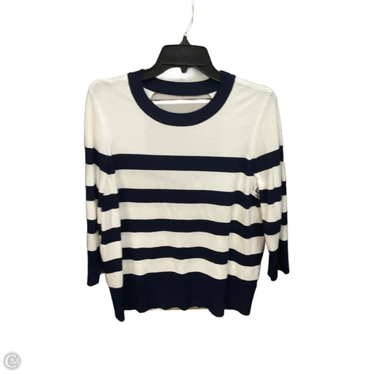 Top 3/4 Sleeve By Liverpool In Striped Pattern, Size: L