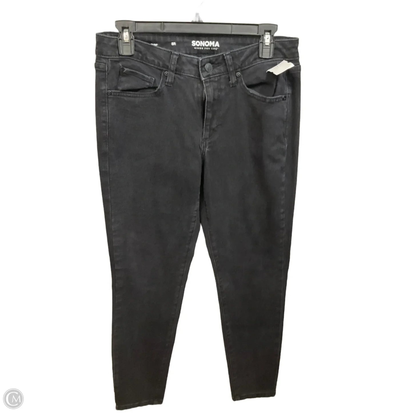 Jeans Skinny By Sonoma In Black Denim, Size: 8