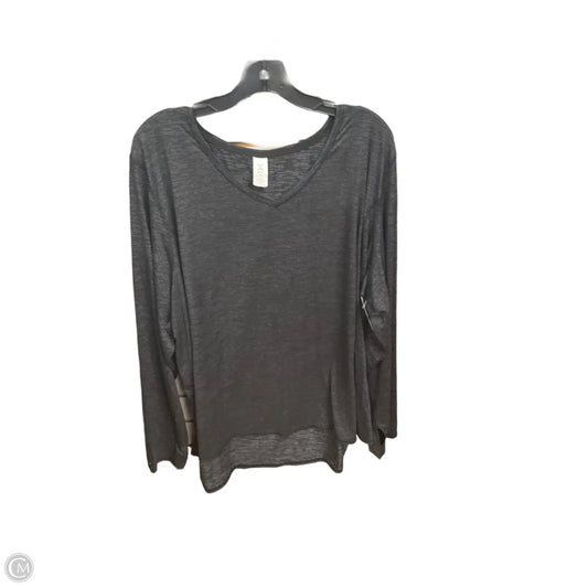 Athletic Top Long Sleeve Crewneck By Xersion In Grey, Size: 3x