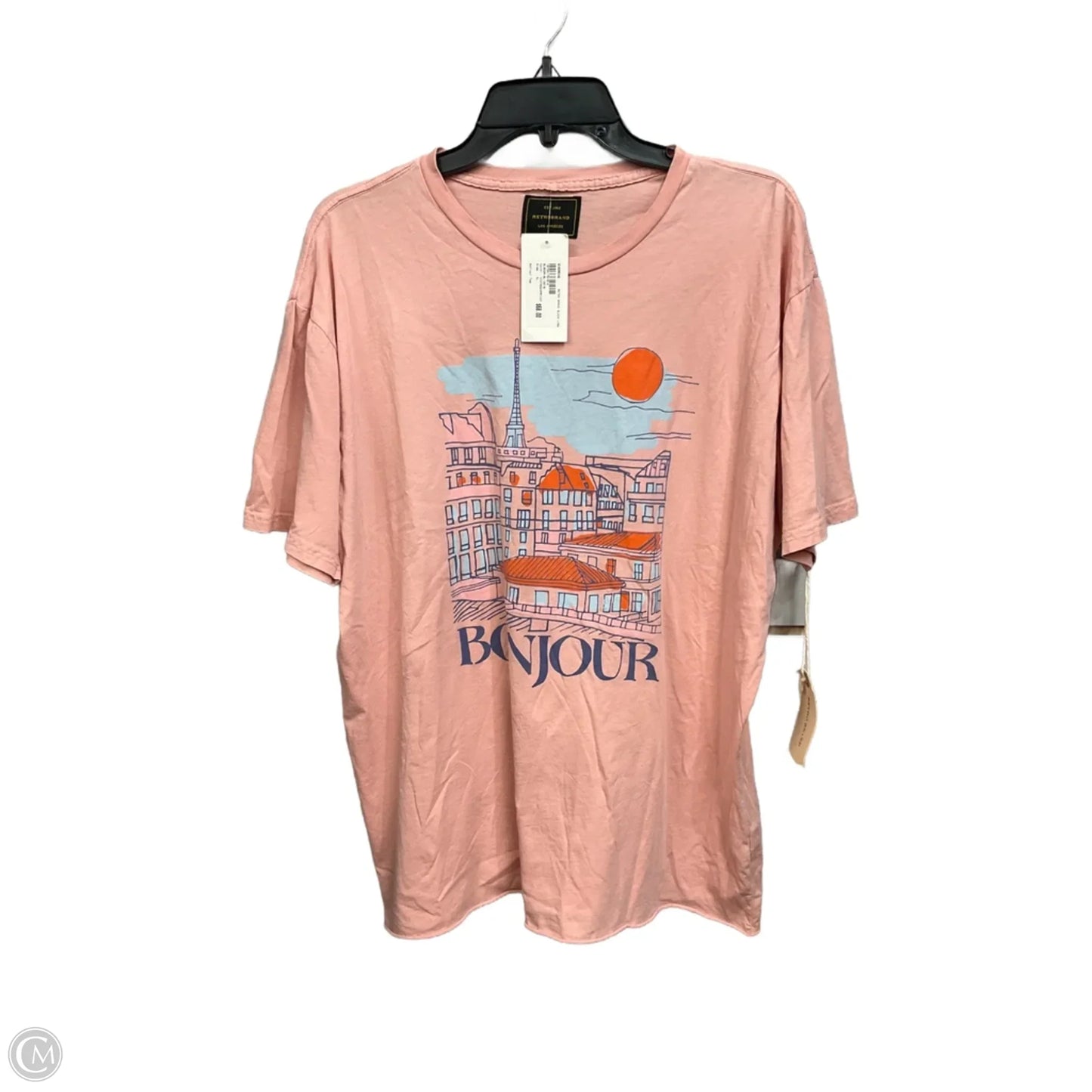 Top Short Sleeve By Evereve In Pink, Size: Xl