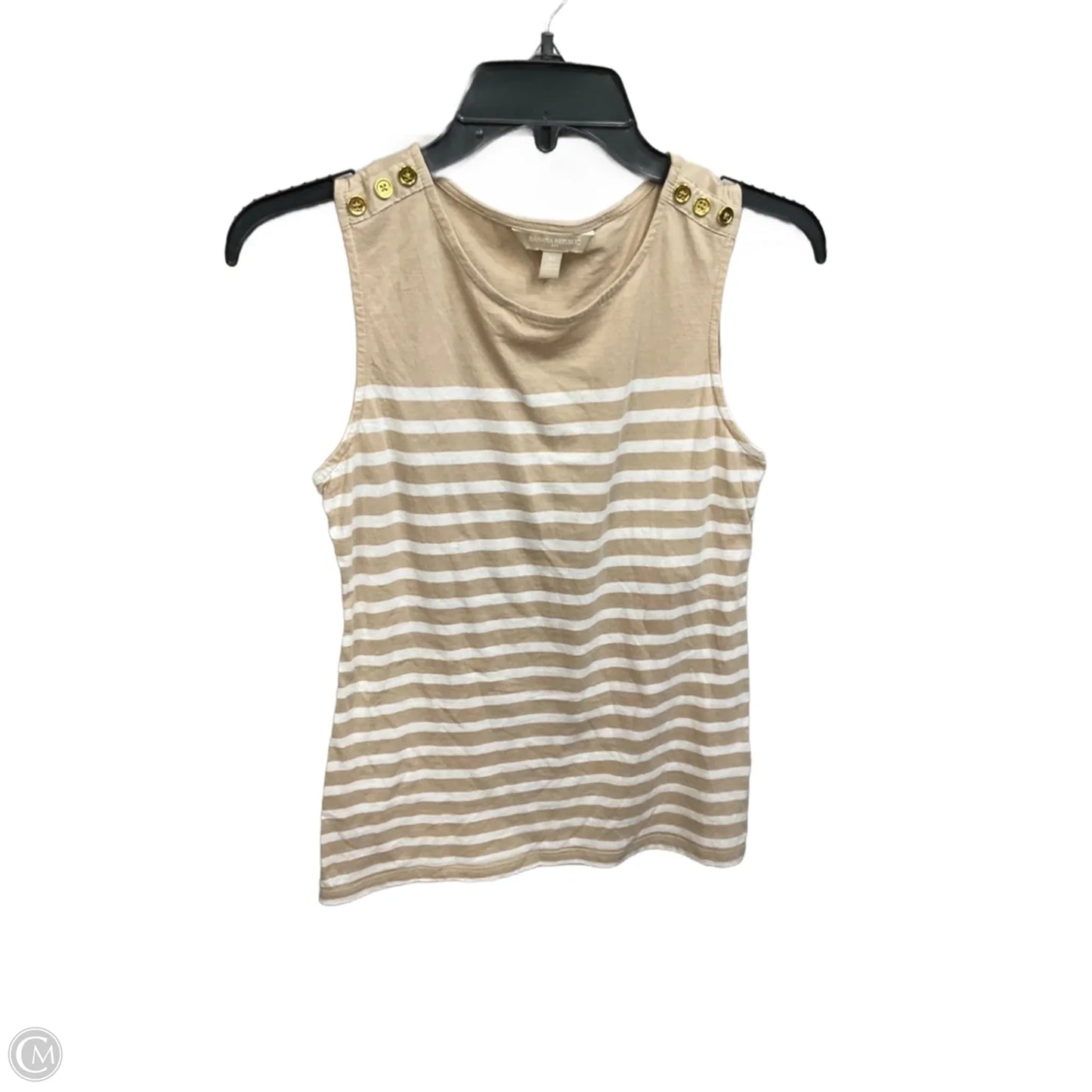 Top Sleeveless By Banana Republic In Striped Pattern, Size: Xs