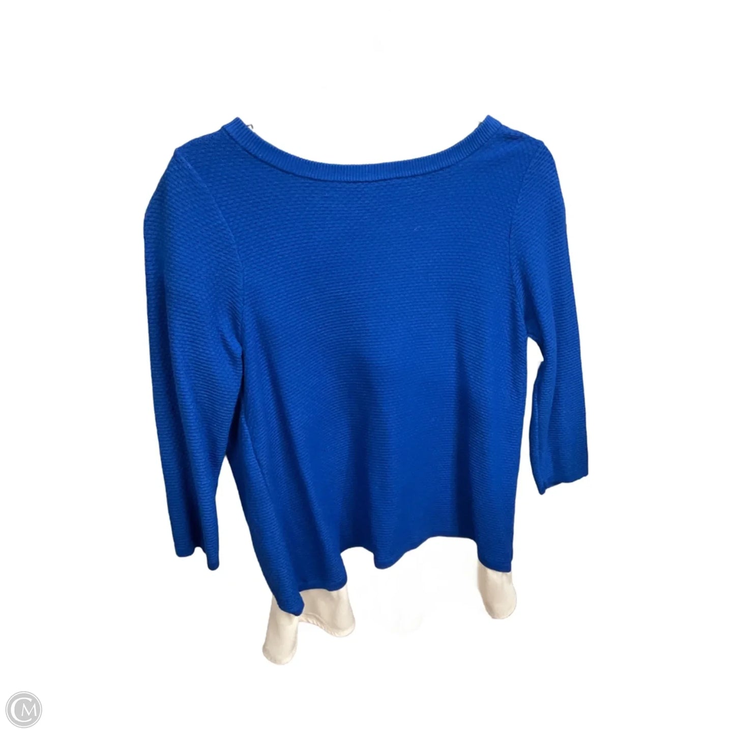 Top 3/4 Sleeve By Limited In Blue & White, Size: M