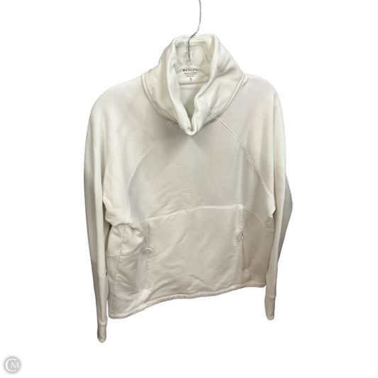 Athletic Top Long Sleeve Collar By Athleta In White, Size: Xl
