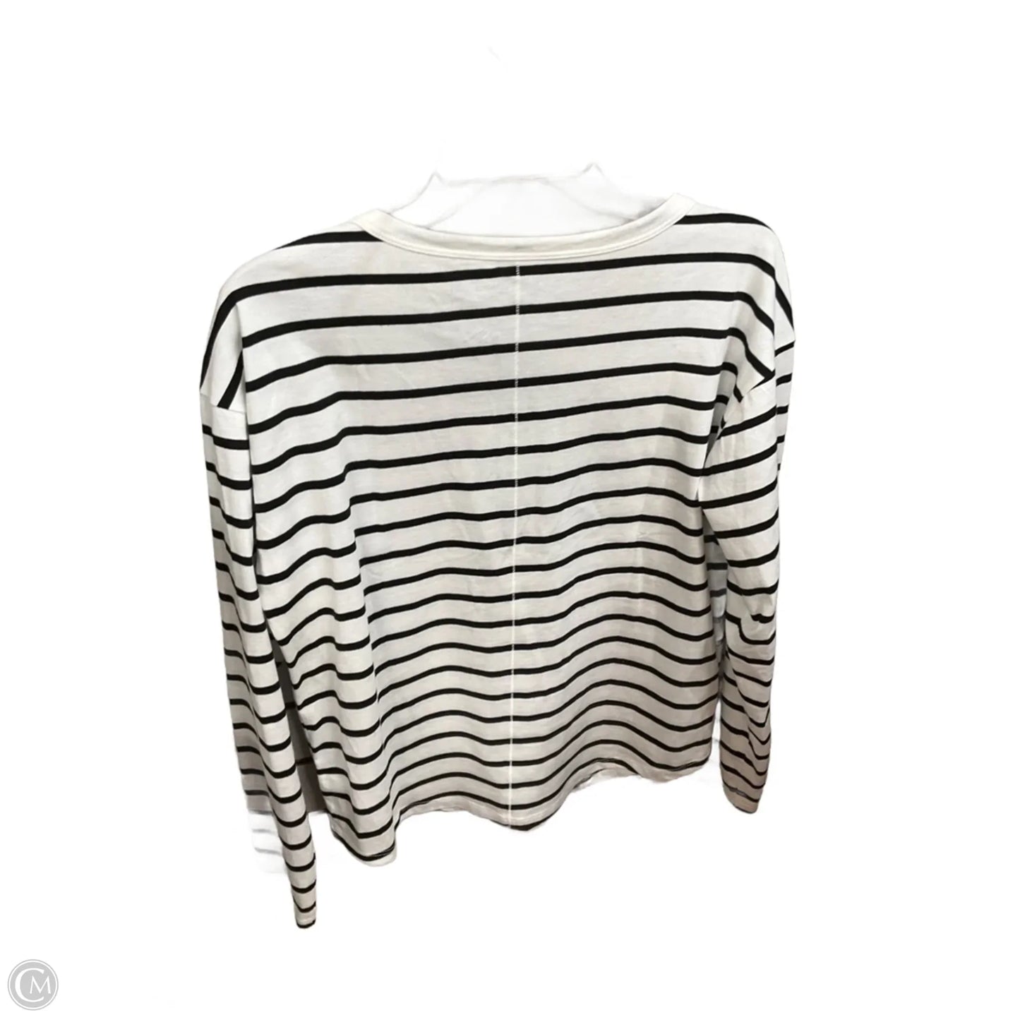 Top Long Sleeve Basic By Gap In Striped Pattern, Size: M
