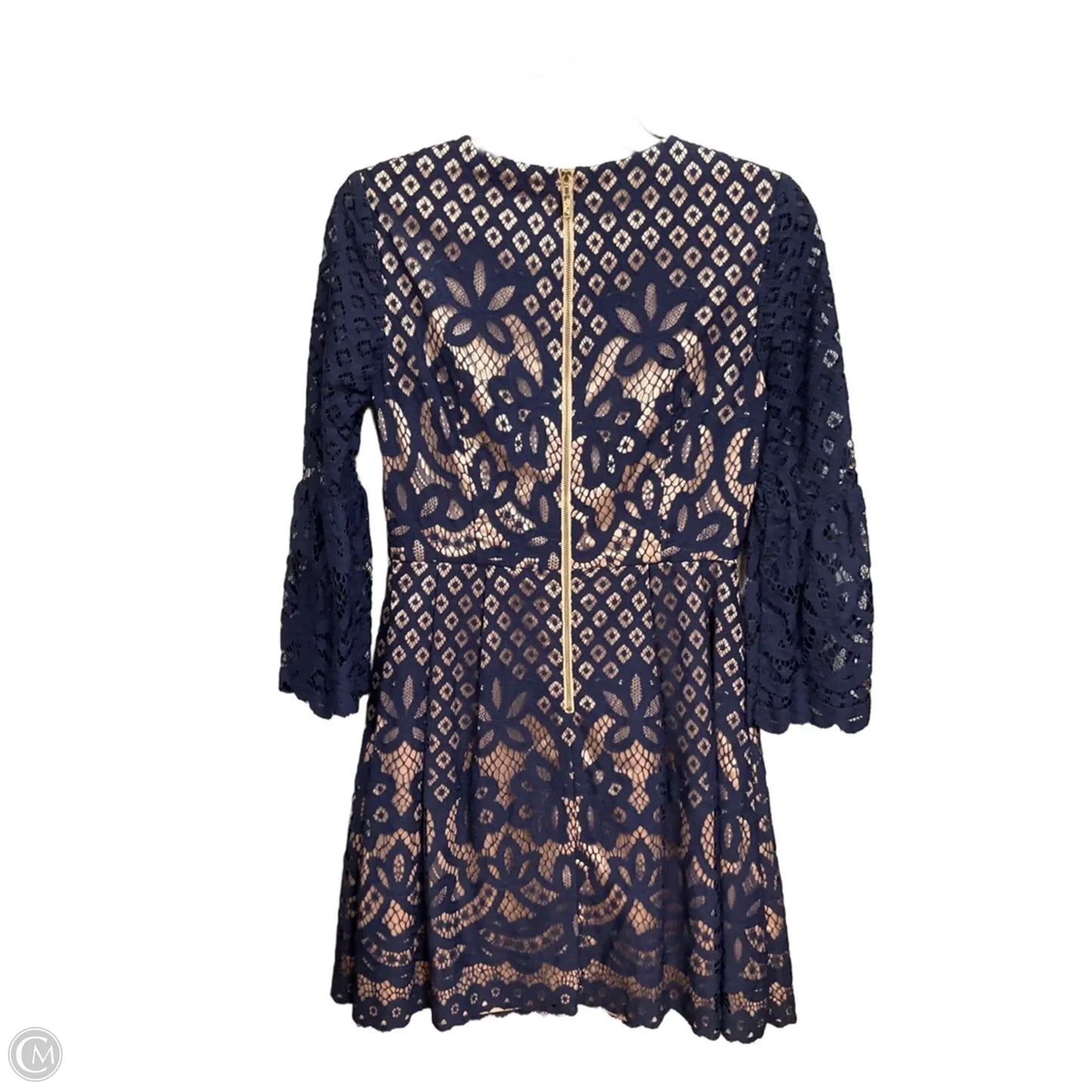 Dress Casual Midi By Eliza J In Blue & Cream, Size: Xs