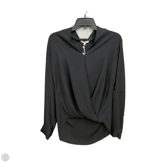 Blouse Long Sleeve By Pleione In Black, Size: Xs