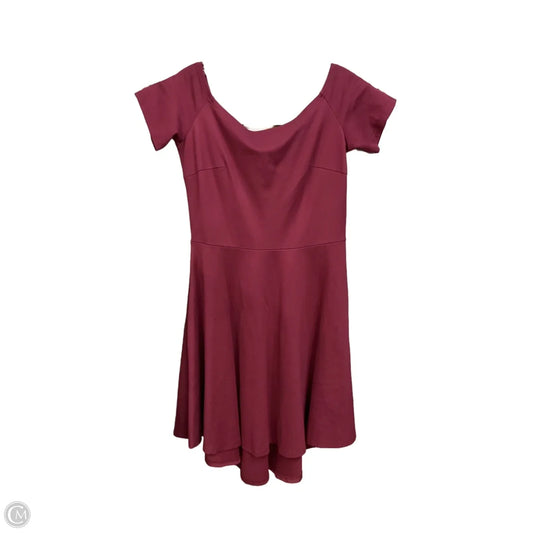 Dress Casual Short By Clothes Mentor In Maroon, Size: L
