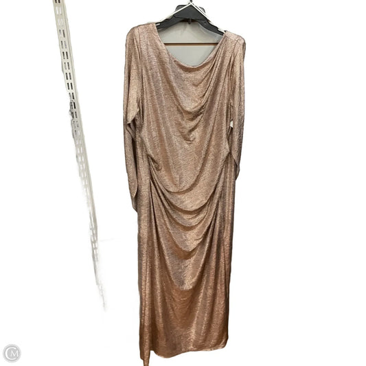 Dress Party Long By R And M Richards In Rose Gold, Size: 2x
