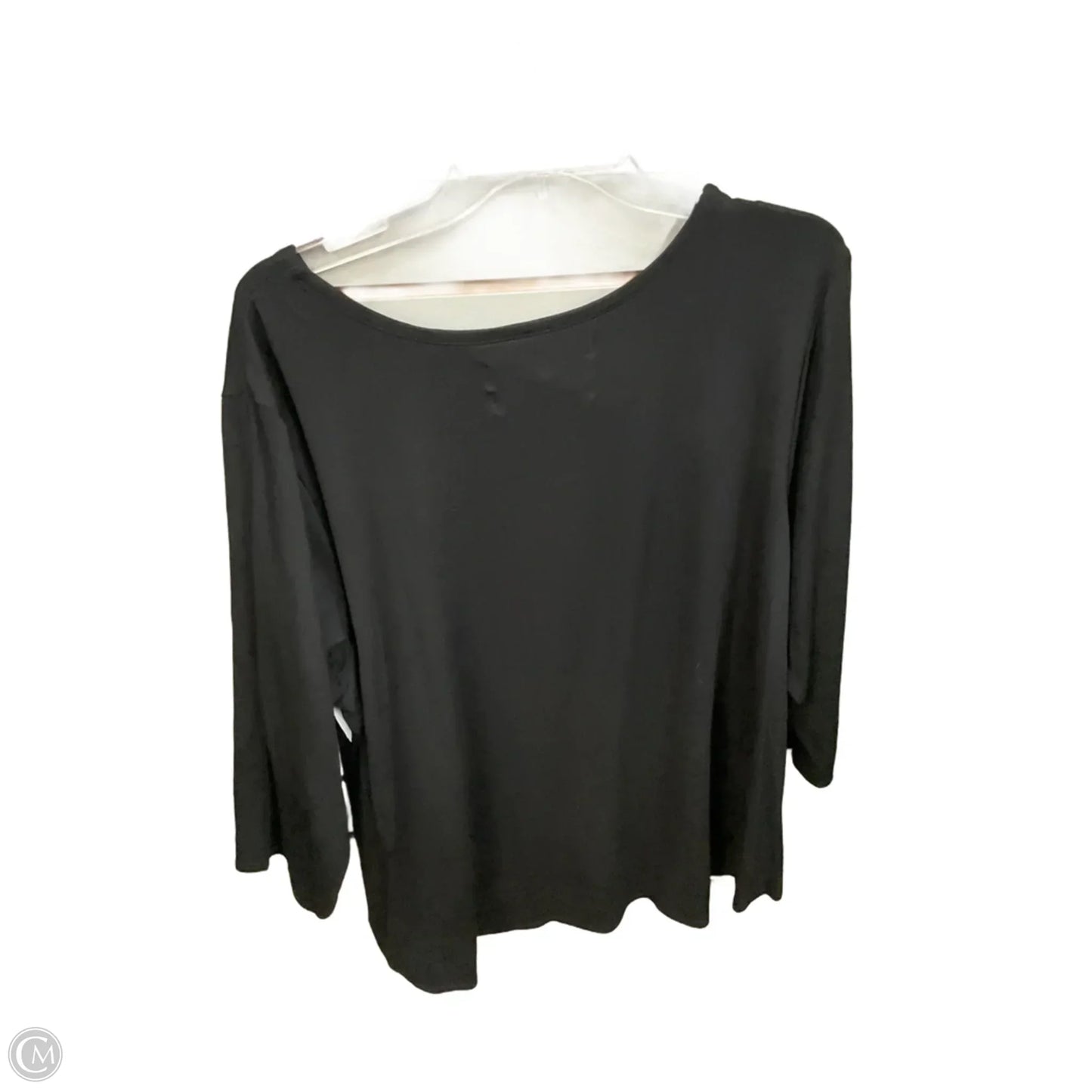 Top 3/4 Sleeve By Cupio In Black, Size: 3x