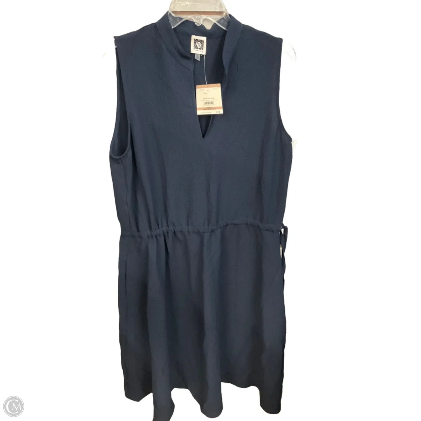 Dress Casual Midi By Anne Klein In Navy, Size: L