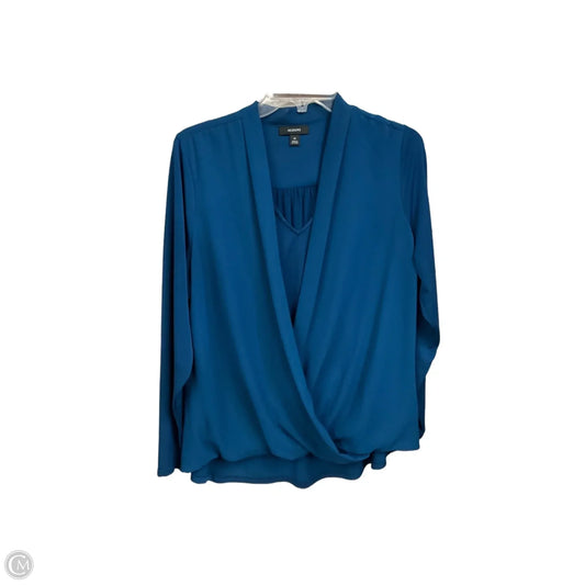 Top Long Sleeve By Alfani In Blue, Size: L