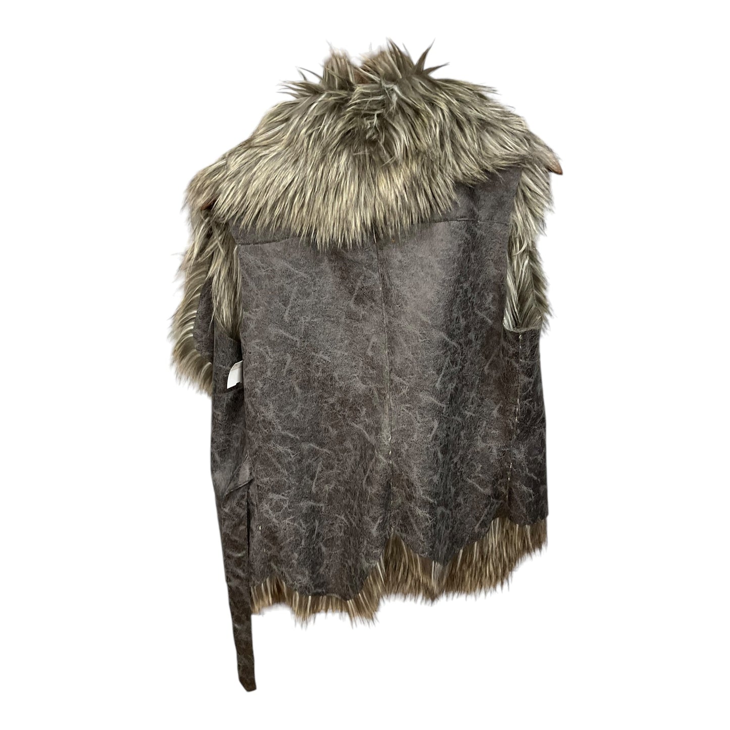 Vest Faux Fur & Sherpa By Simply Vera In Grey, Size: S