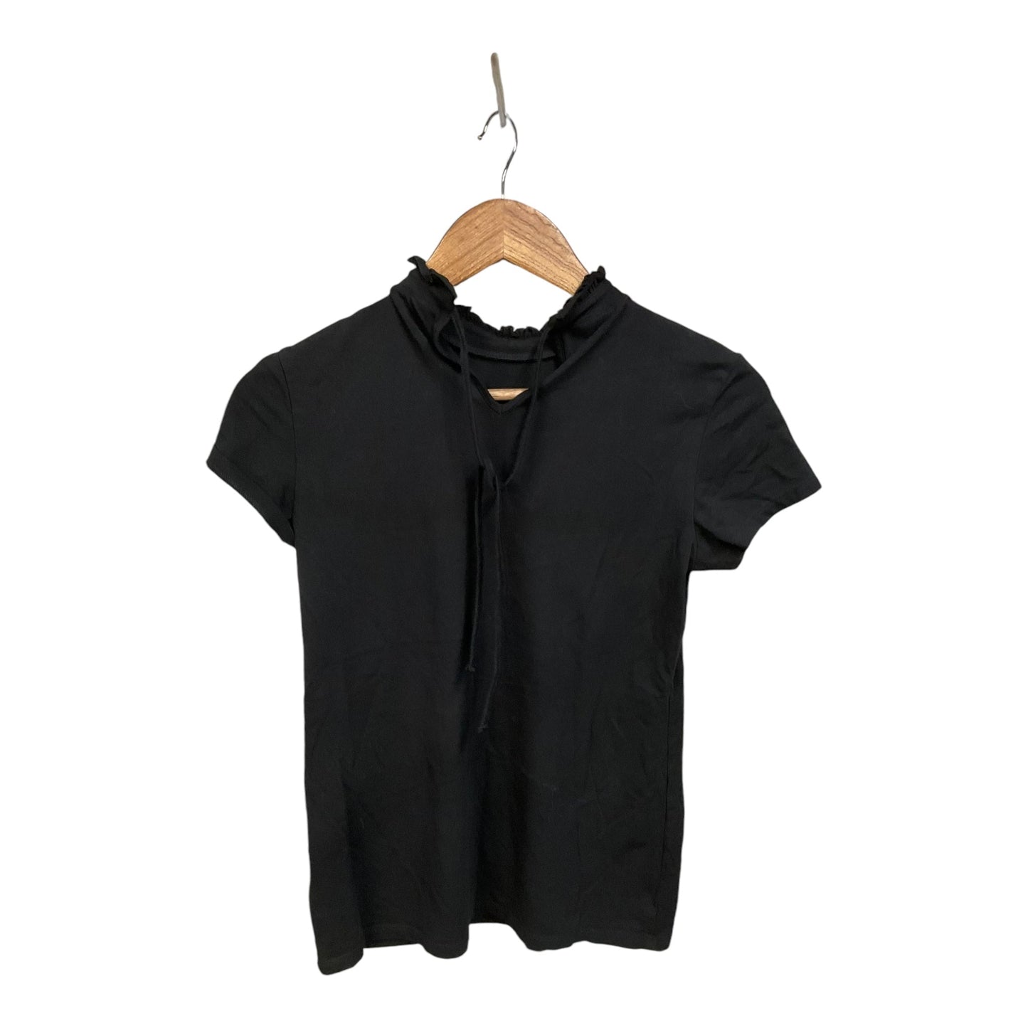 Top Short Sleeve By Tahari By Arthur Levine In Black, Size: S