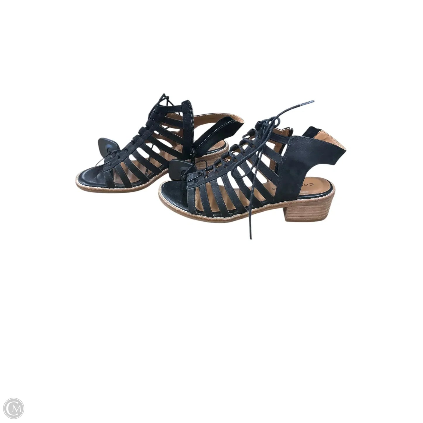 Sandals Heels Block By Comfortiva In Black, Size: 7