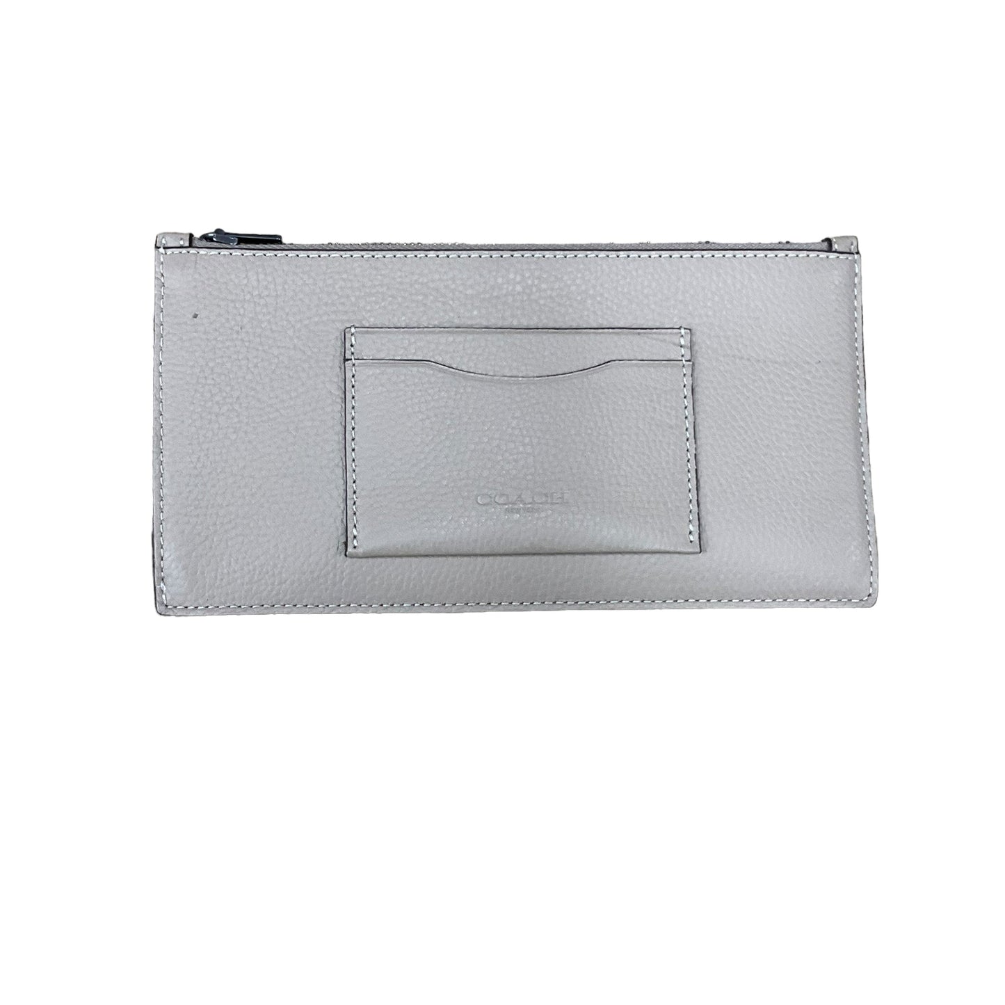 Wallet Leather By Coach, Size: Medium