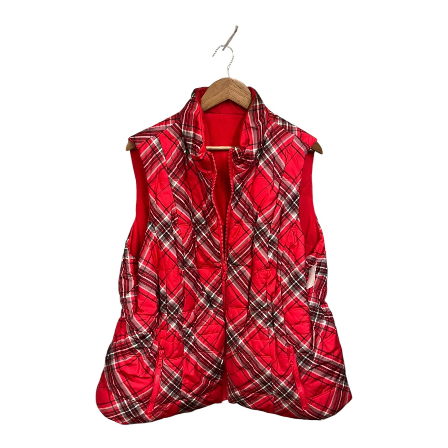 Vest Puffer & Quilted By Clothes Mentor In Red, Size: 2x