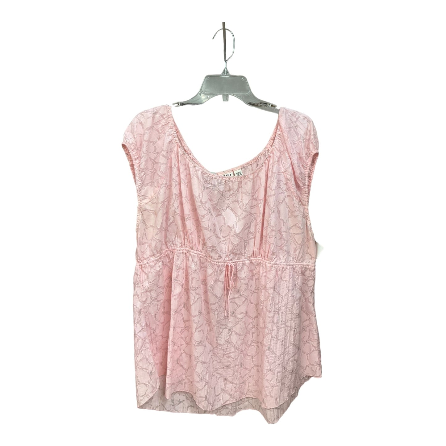 Pink Top Short Sleeve Cato, Size 1x