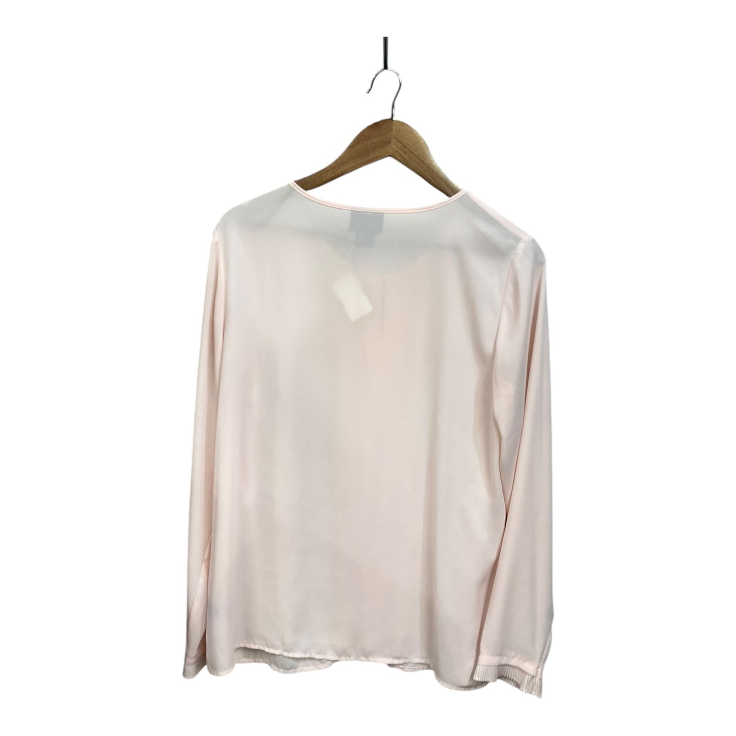 Blouse Long Sleeve By Liz Claiborne In Pink, Size: M