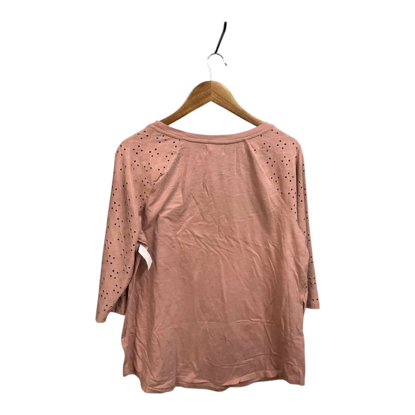 Top 3/4 Sleeve By Maurices In Pink, Size: Xl