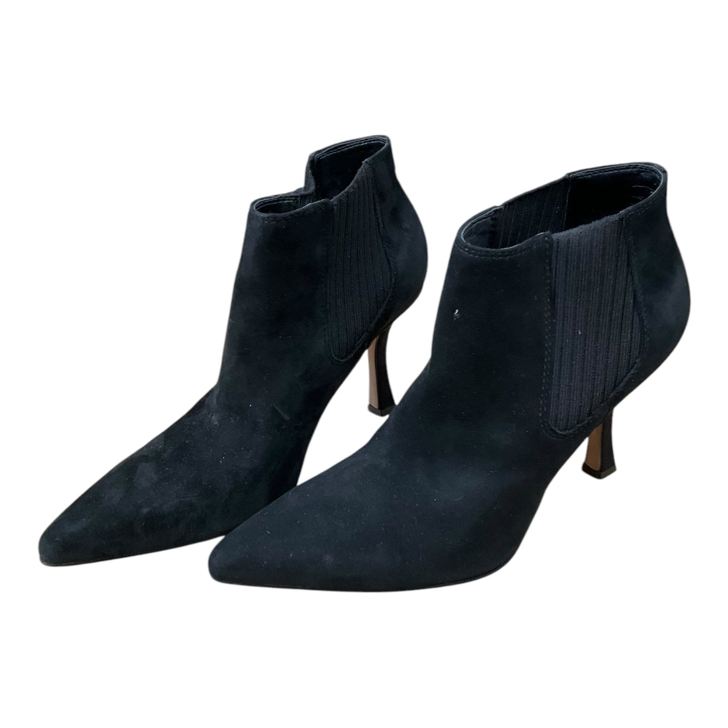 Boots Ankle Heels By Nine West In Black, Size: 6.5