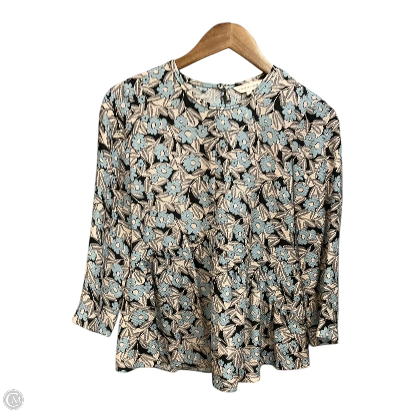 Blouse 3/4 Sleeve By Rebecca Taylor In Floral Print, Size: Xs