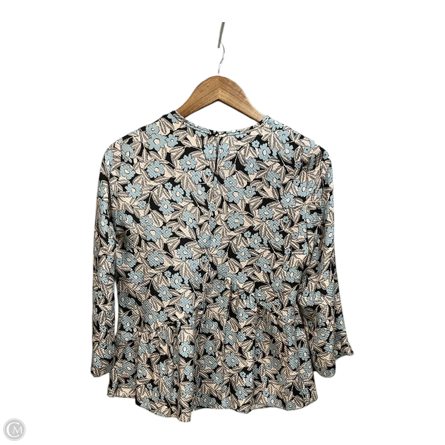 Blouse 3/4 Sleeve By Rebecca Taylor In Floral Print, Size: Xs