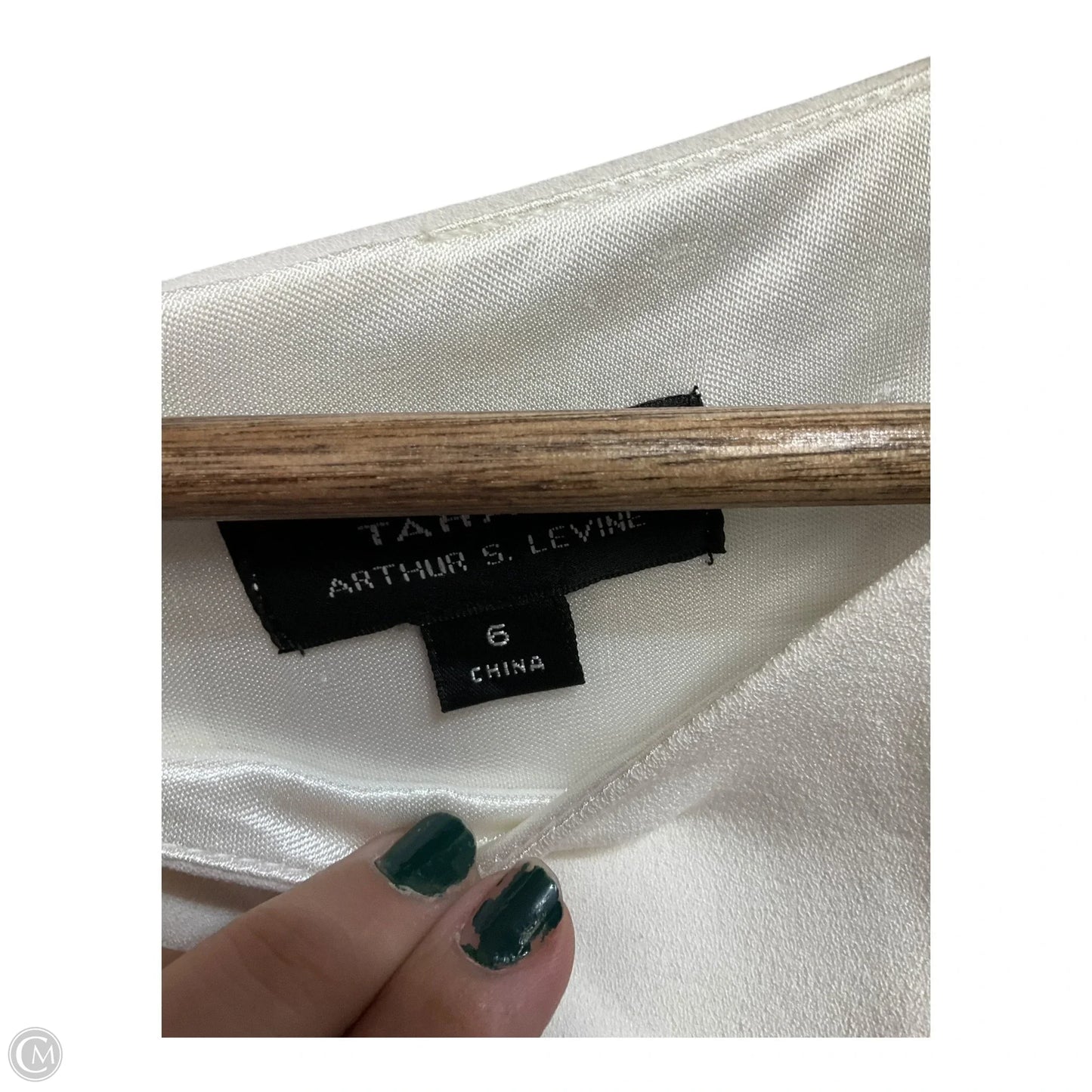 Dress Party Short By Tahari By Arthur Levine In Black & Cream, Size: S