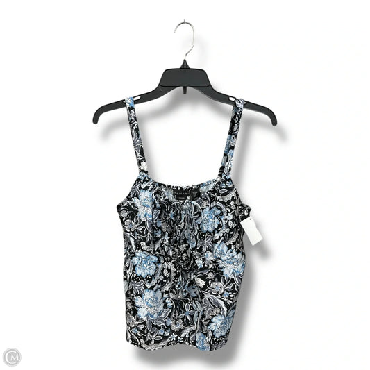 Top Sleeveless By Tahari By Arthur Levine In Black & Blue, Size: M