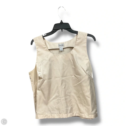 Top Sleeveless By Chicos In Beige, Size: L
