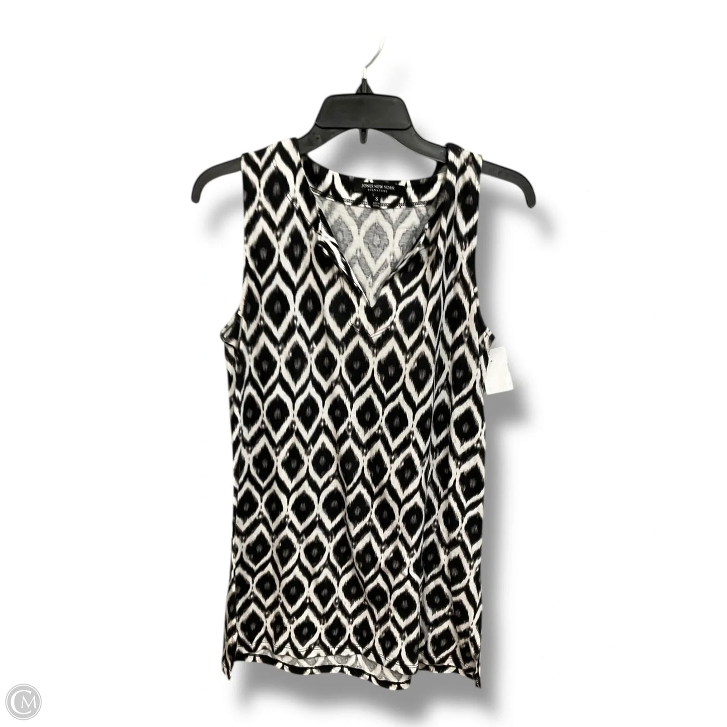 Top Sleeveless By Jones New York In Black & White, Size: S