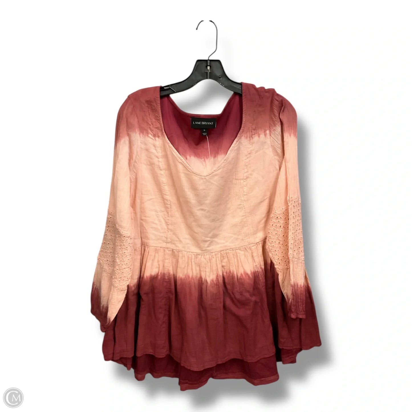 Blouse Long Sleeve By Lane Bryant In Tie Dye Print, Size: L