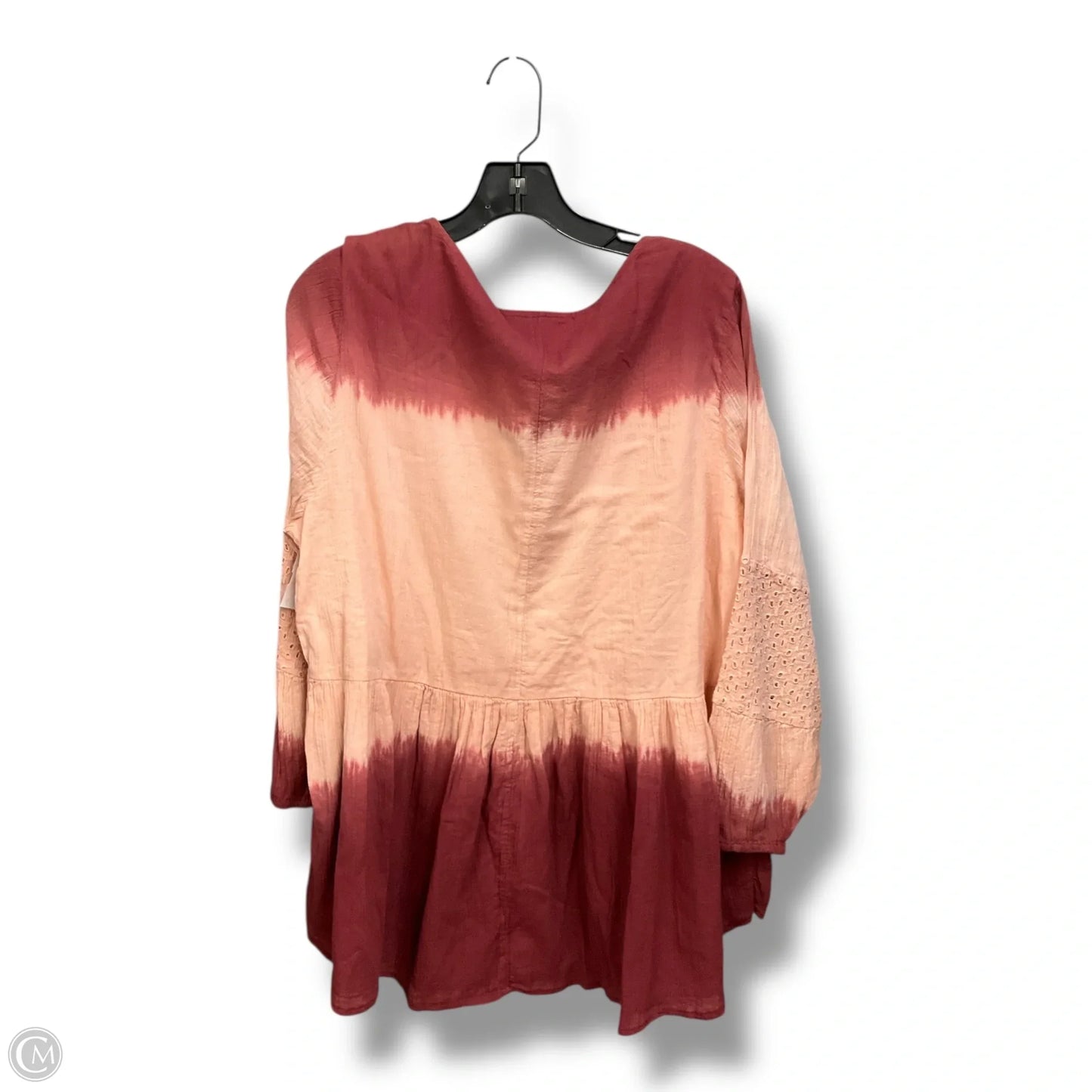 Blouse Long Sleeve By Lane Bryant In Tie Dye Print, Size: L