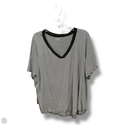 Top Short Sleeve By Lane Bryant In Striped Pattern, Size: 3x