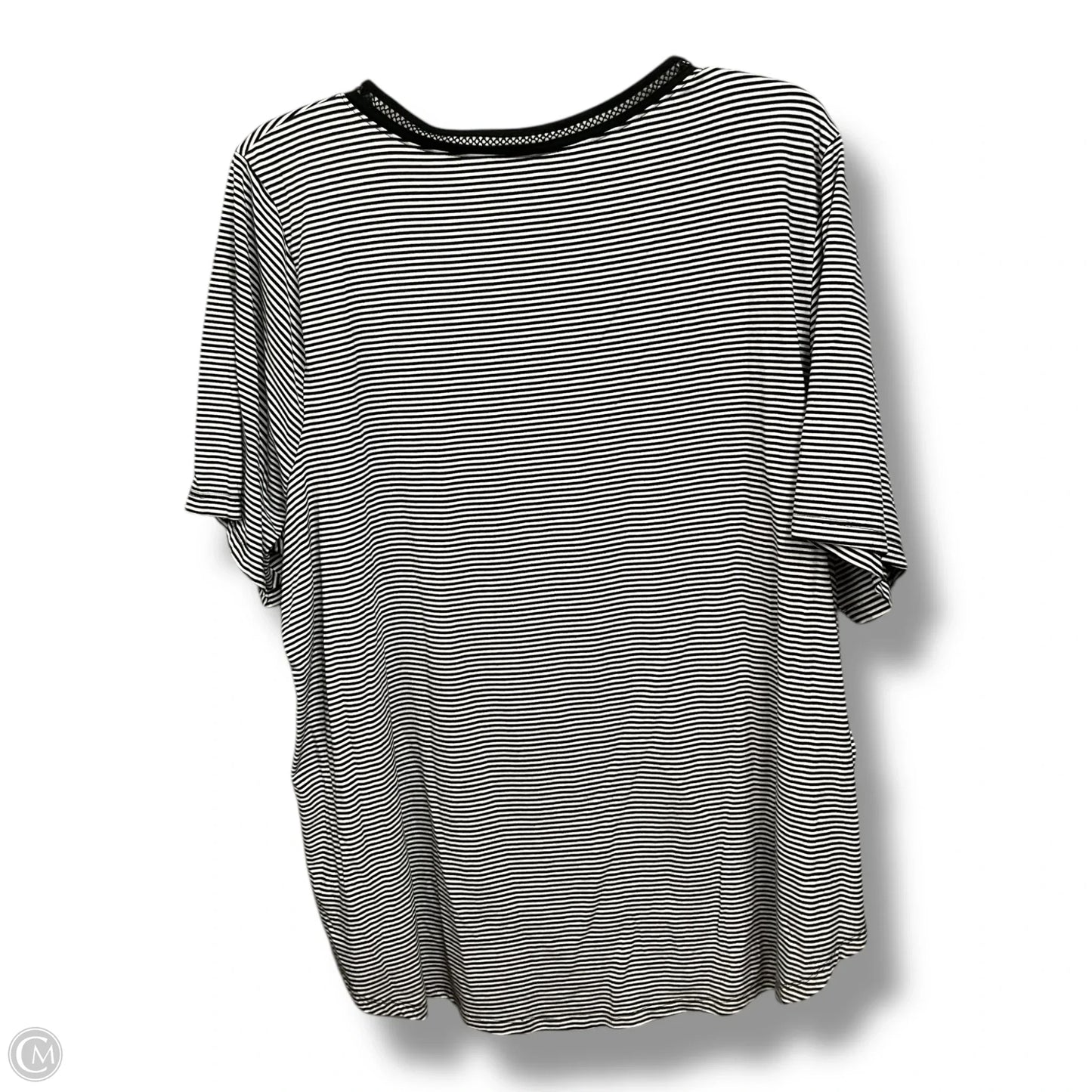 Top Short Sleeve By Lane Bryant In Striped Pattern, Size: 3x