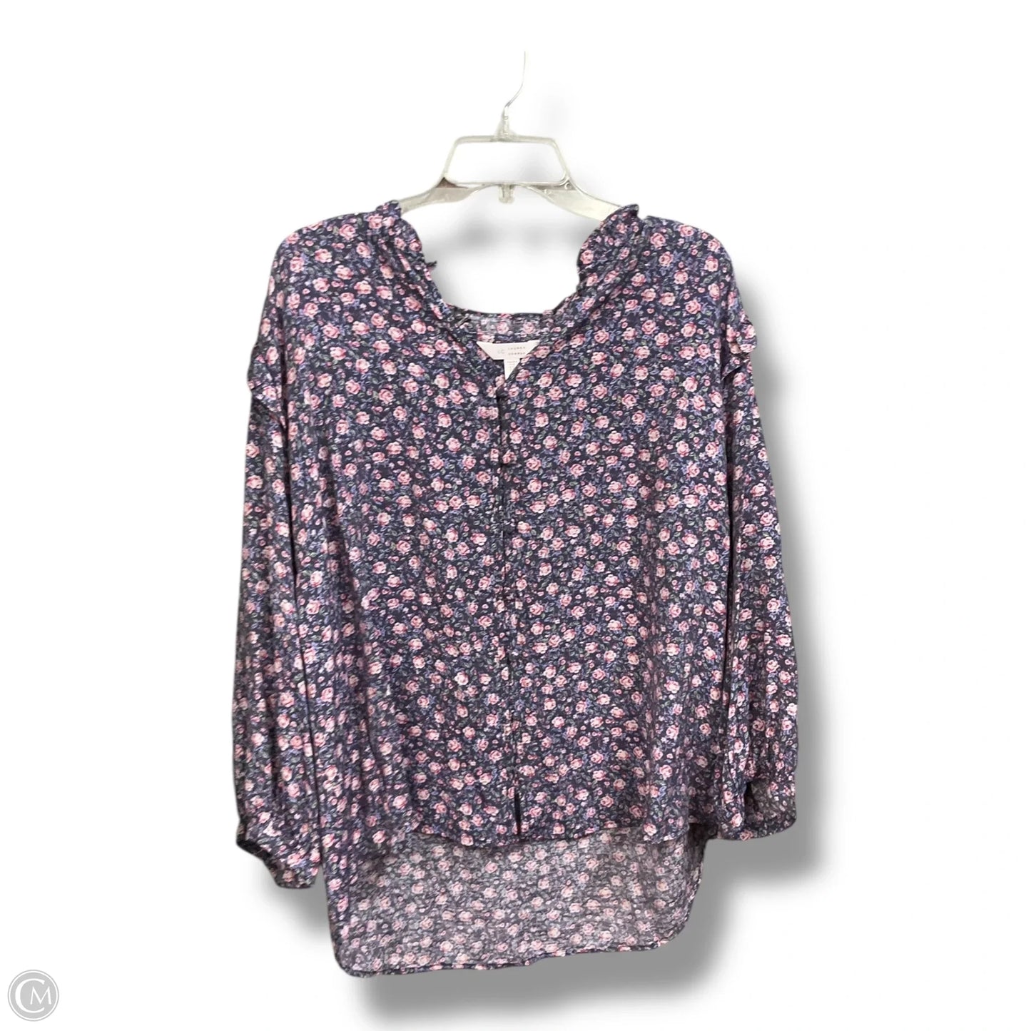 Blouse 3/4 Sleeve By Lc Lauren Conrad In Floral Print, Size: 1x
