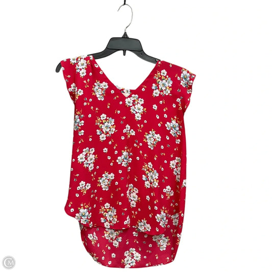 Blouse Sleeveless By Loft In Red, Size: Mp
