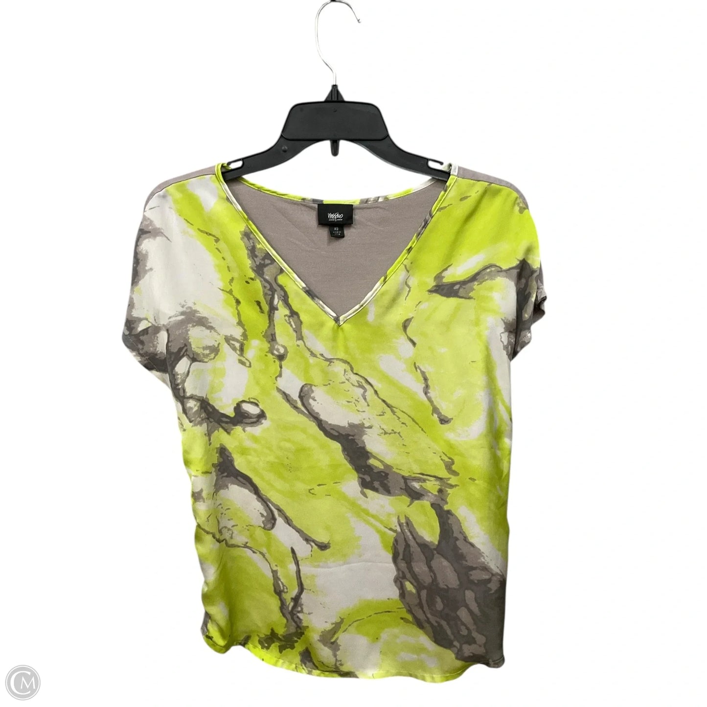 Top Sleeveless By Mossimo In Green & Grey, Size: Xs