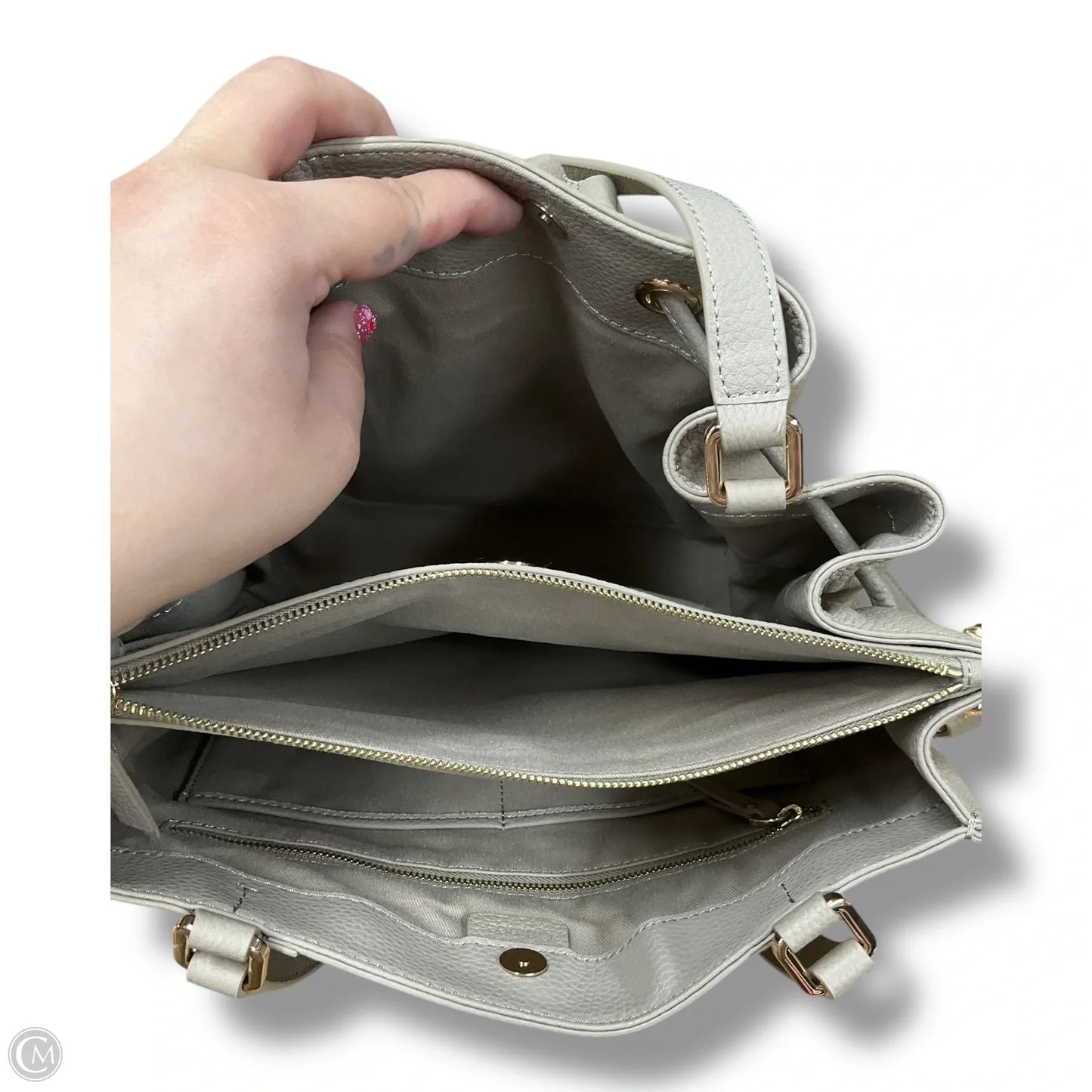 Handbag Leather By Cma, Size: Large