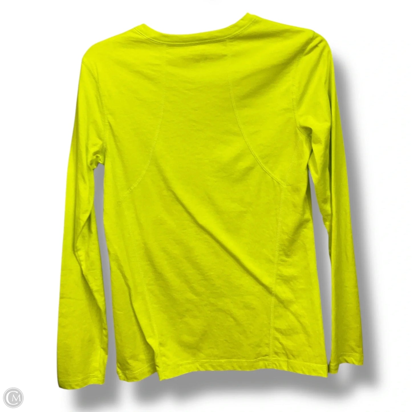 Athletic Top Long Sleeve Crewneck By Tek Gear In Chartreuse, Size: S