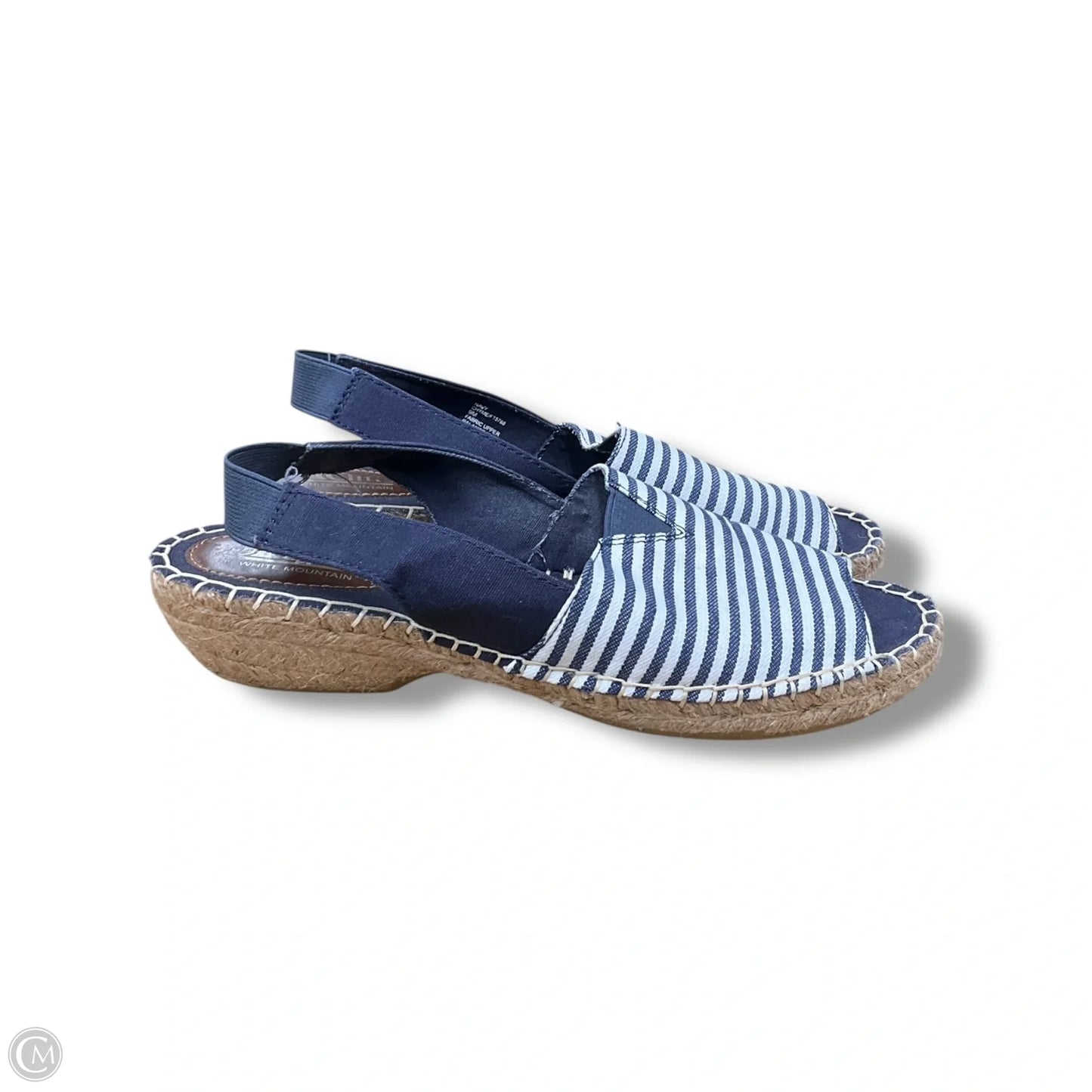 Sandals Heels Wedge By White Mountain In Striped Pattern, Size: 9