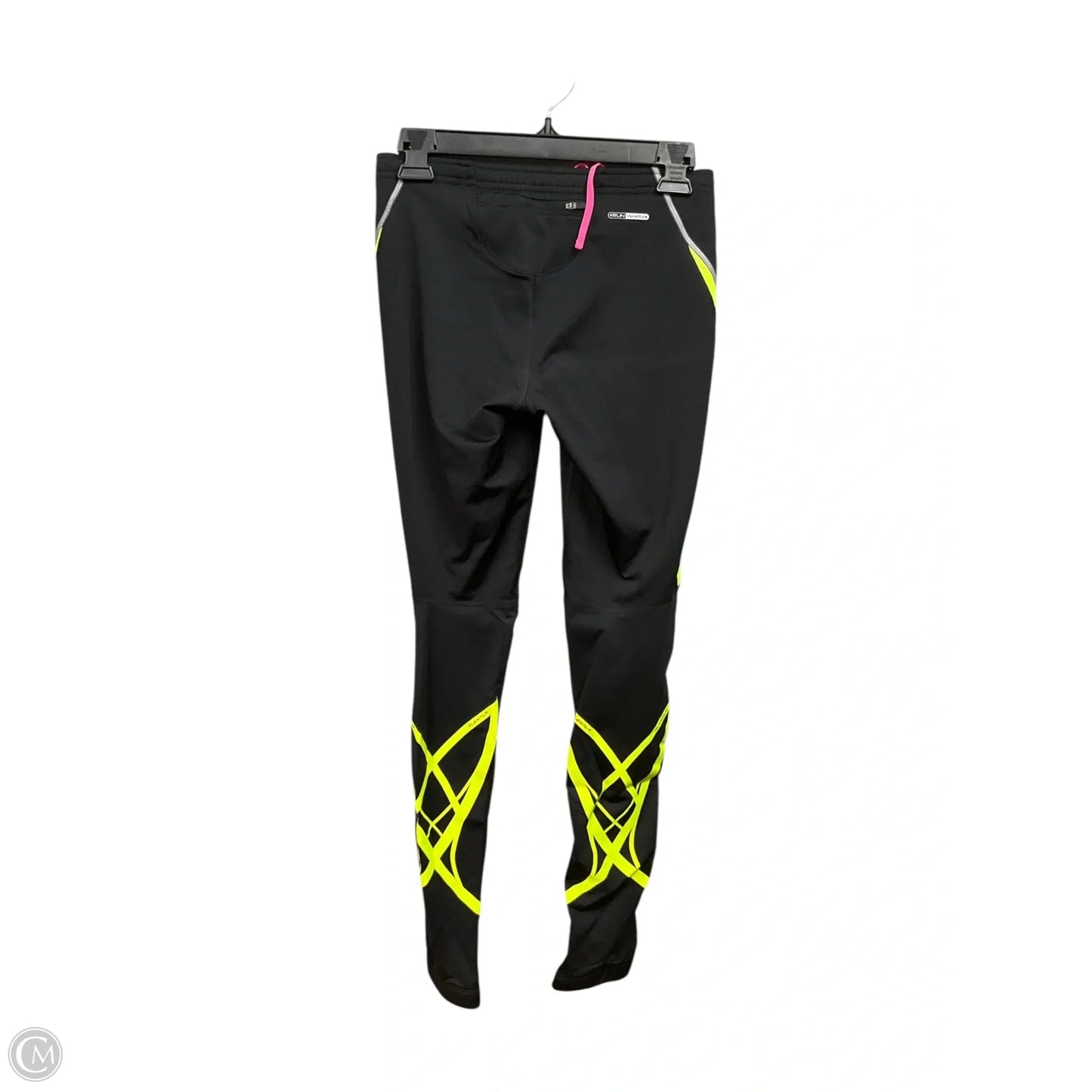 Athletic Leggings By Saucony In Black & Yellow, Size: S
