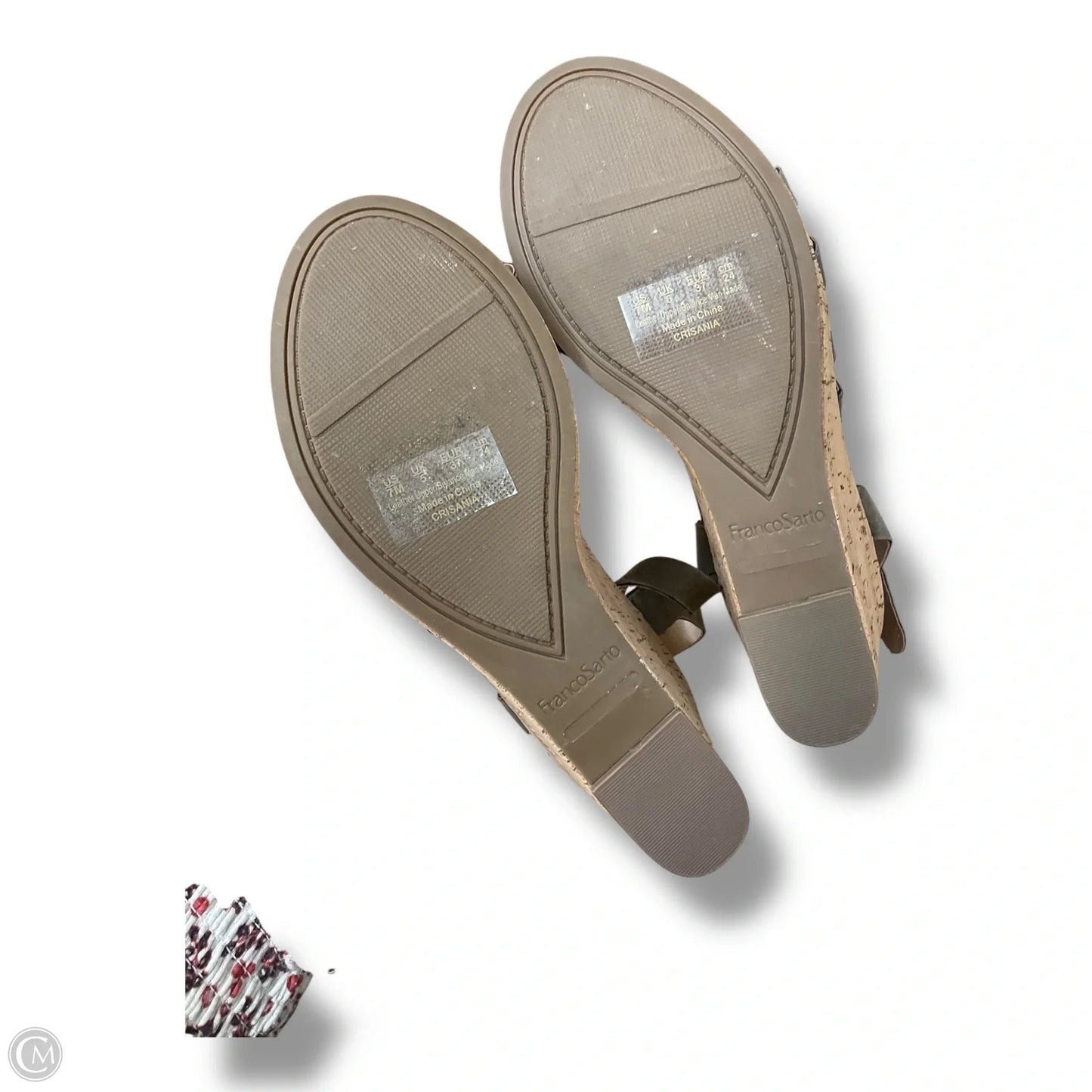 Sandals Heels Wedge By Franco Sarto In Green, Size: 7