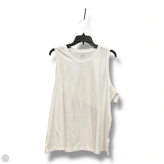 Top Sleeveless Basic By Lands End In White, Size: Xl