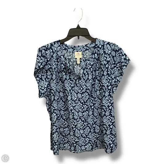 Top Short Sleeve By St Johns Bay In Blue, Size: L