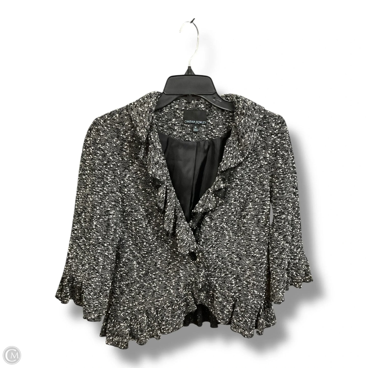 Blazer By Cynthia Rowley In Black & White, Size: M