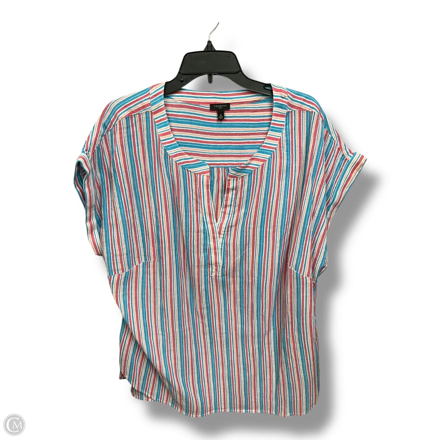 Top Sleeveless By Talbots In Striped Pattern, Size: 1x